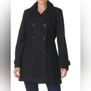 Anne Klein black pea coat